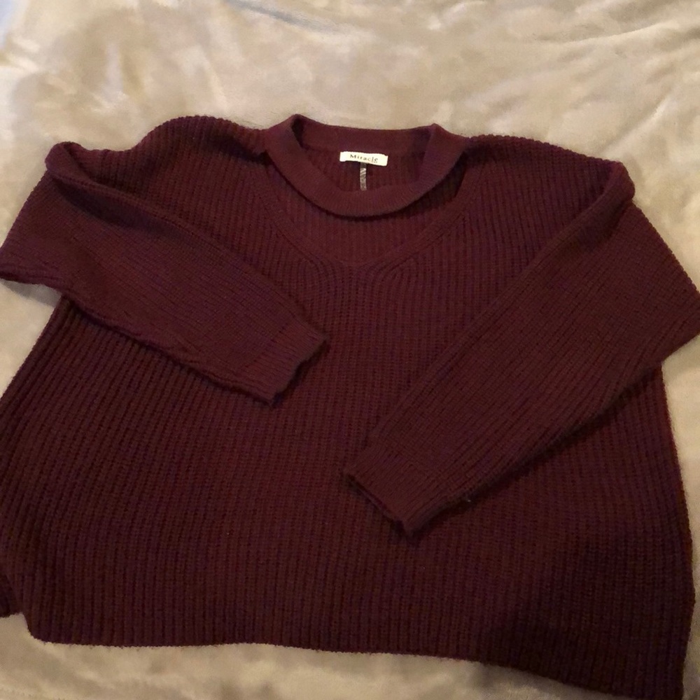 Maroon cozy winter sweater